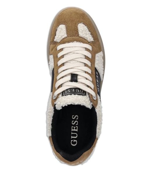 Guess Brown Jrone Faux Fur Sneaker