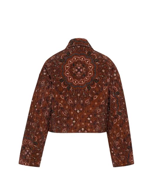 Cara Cara Brown Alejandro Paisley-Print Jacket