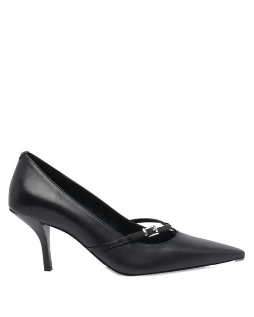 MICHAEL Michael Kors Black 75Mm Buckle-Detail Pointed-Toe Pumps