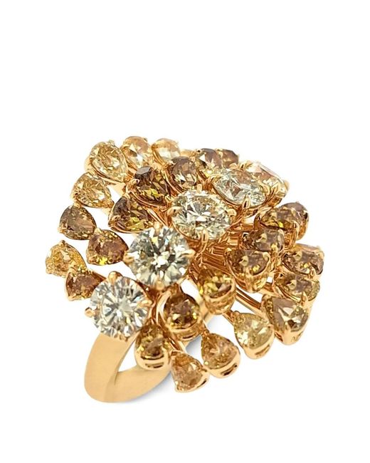 HYT Jewelry Metallic Floral Diamond Ring