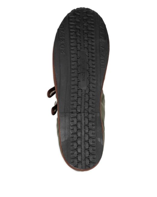 Gondolina Black Acqua Alta Mary Jane Quilted Double-Lace Ballet Flats