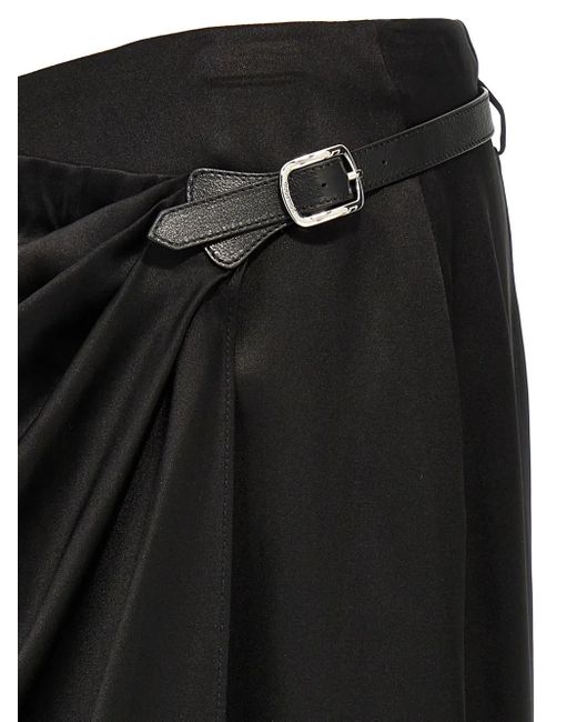 Tom Ford レザーベルト マキシスカート Black