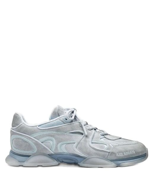 Axel Arigato Gray Eris Sculpted-Panel Lace-Up Sneakers