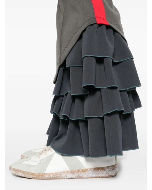 Facetasm Gray Ruffled Track Pants