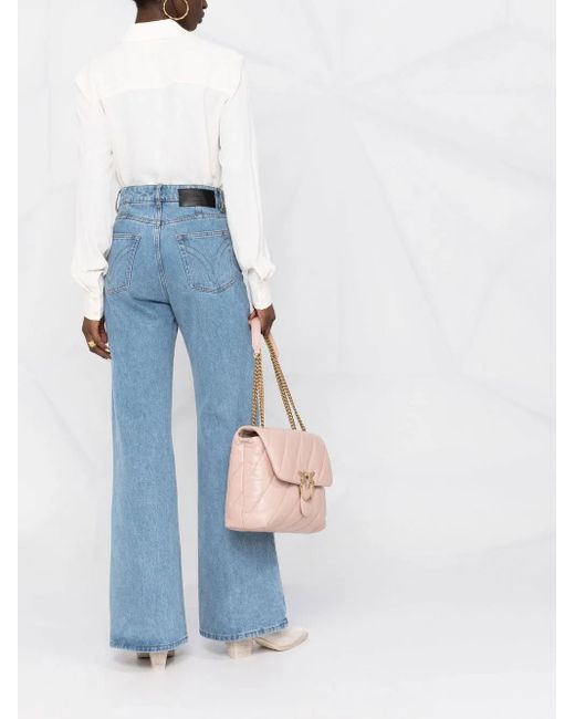 Pinko White Button-Up Long-Sleeve Shirt