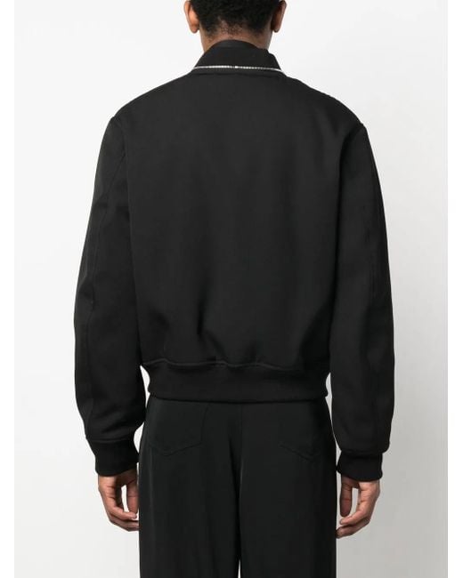 Jil Sander Black Wool Bomber Jacket for men