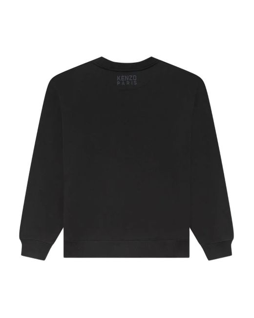 Felpa Happy Tiger Girocollo di KENZO in Black