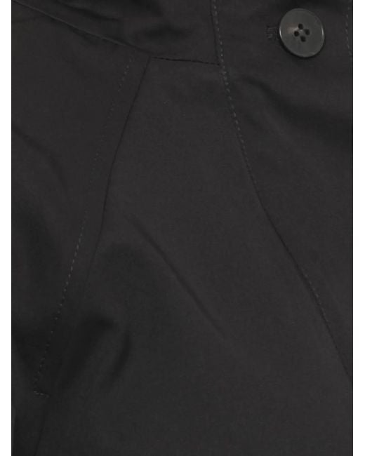 Emme Black High-Neck Raglan-Sleeve Raincoat