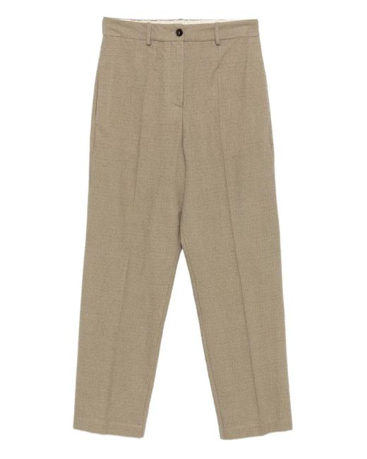 Alysi Natural Textured Wool Trousers