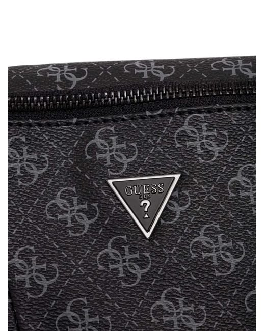 Guess Black Logo-Print Belt Bag for men