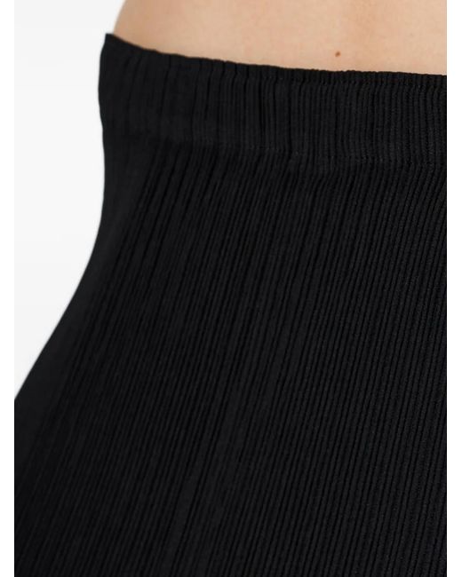 Issey Miyake Black Pleated Long-Lenght Skirt