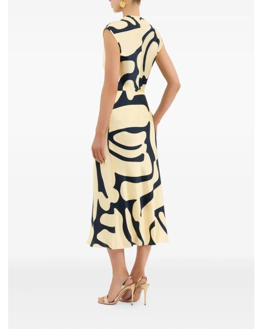 Rebecca Vallance Yellow Dune Printed Midi Skirt