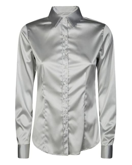 Robert Friedman Agata サテンシャツ Gray