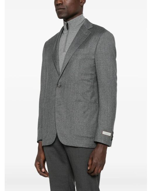 Canali Gray Two-Button Blazer for men