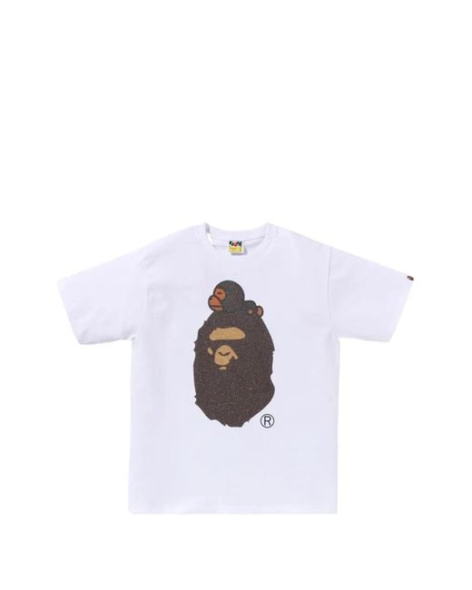 A Bathing Ape White Beads Milo T-Shirt for men