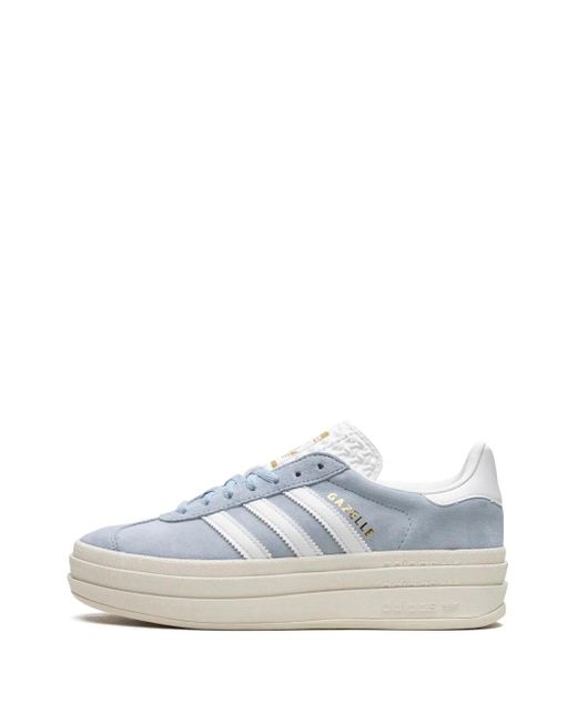 Adidas White Gazelle Bold "Clear Sky" Sneakers