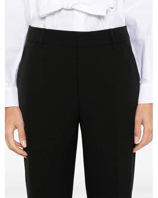 Moschino Black Classic Tailored Pants With Clean Silhouette