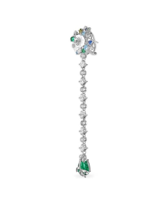 Anabela Chan White Paradise Multi-Stone Drop Earrings
