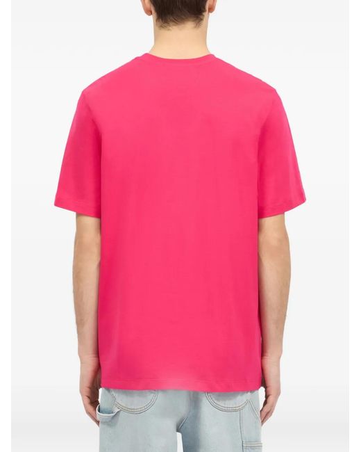 MSGM Pink T-Shirt Logo for men