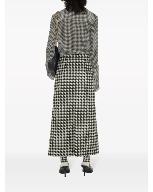 Pantalon Court À Motif Pied-De-Poule Burberry en coloris Gray