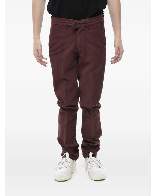 Corneliani Red Slim-Fit Trousers for men