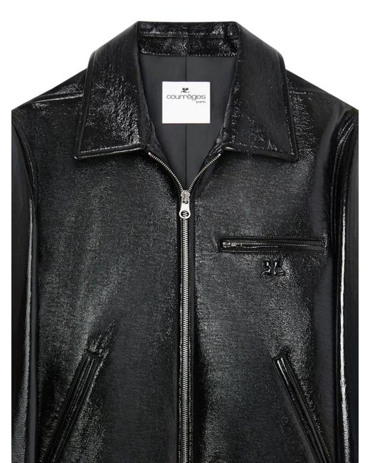 Courreges Black Two-Way Zip Jacket for men