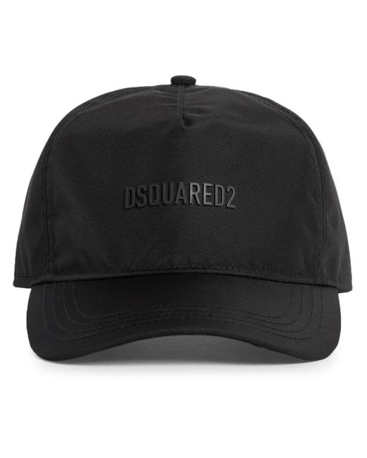DSquared² Black Logo-Appliqué Baseball Cap for men