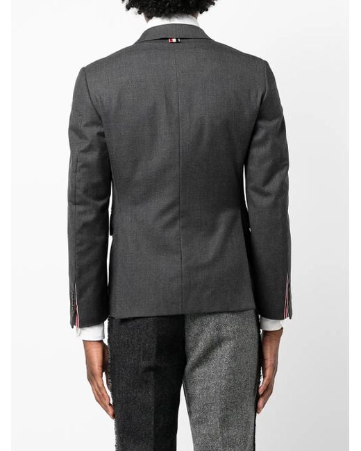 Thom Browne Black Super 120S Single-Breasted Blazer for men