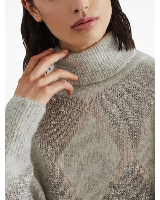 Brunello Cucinelli Gray Sweaters
