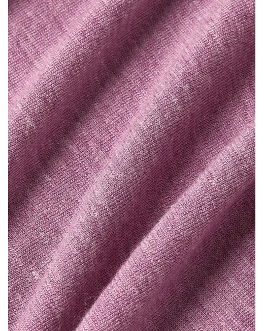 Zegna Purple Crew-Neck Sweater for men