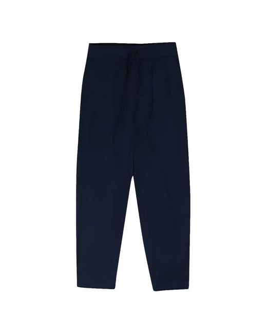4SDESIGNS Blue Drawstring-Fastening Track Pants for men