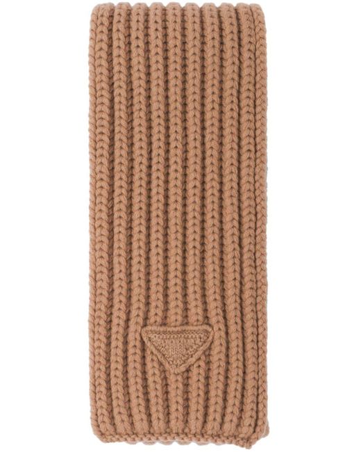Chaussettes en cachemire à détail de logo Prada pour homme en coloris Brown