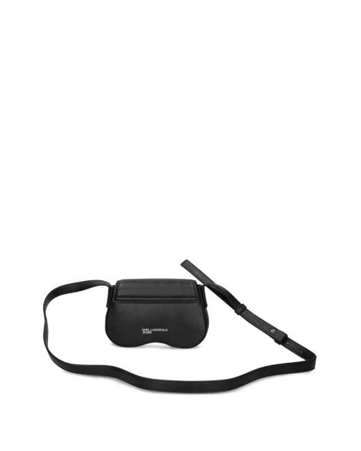 Karl Lagerfeld Black K Logo Flap Crossbody Bag