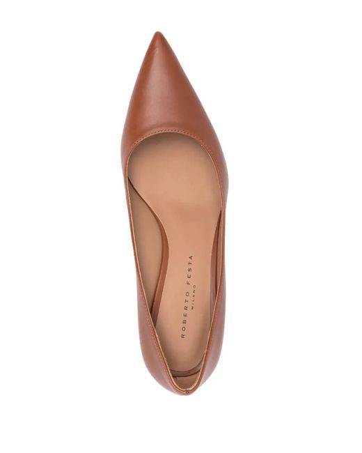 Roberto Festa Pink Tortuga 50Mm Leather Pumps