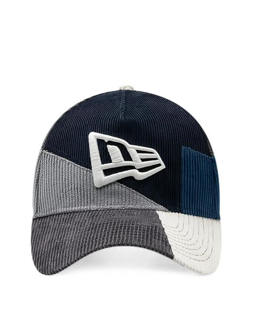 KTZ Blue 9Forty Patchwork Corduroy Baseball Cap for men