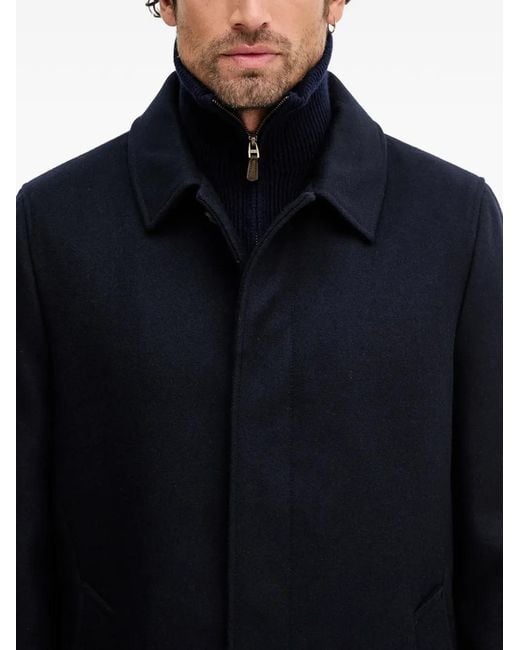 Geox Blue Single-Breasted Coat for men