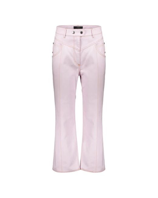 Ellery Pink Contrast-Stitch Jeans