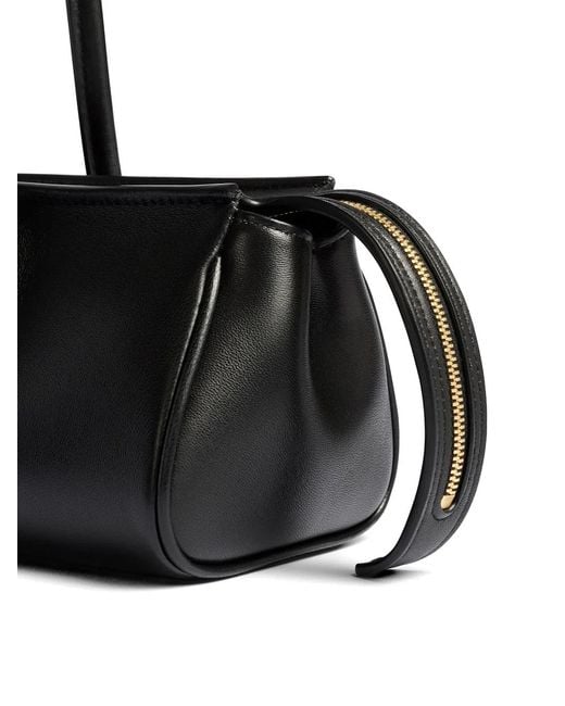 Khaite Black Donna Leather Shoulder Bag