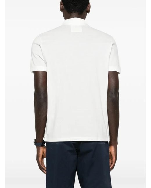 Emporio Armani White Short-Sleeve Polo Shirt for men