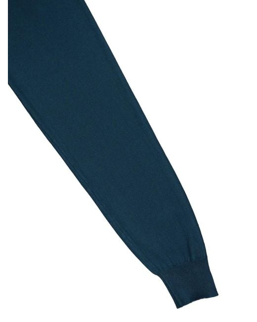 Boglioli Blue Crew-Neck Cotton Jumper for men