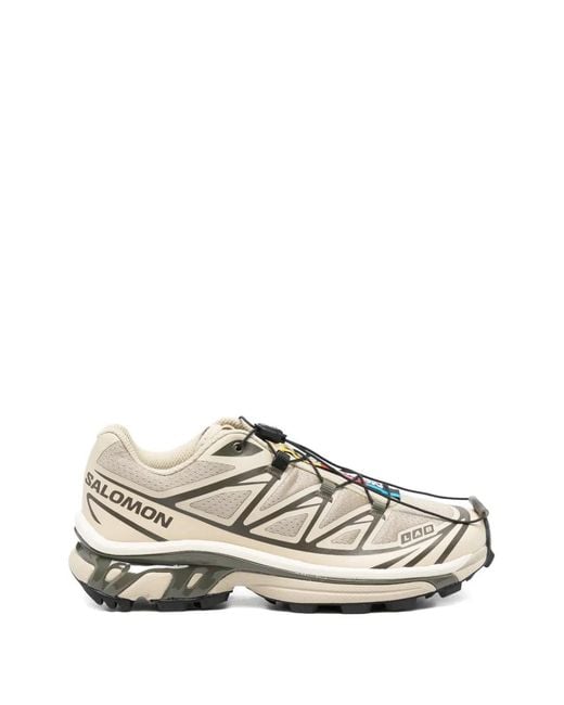Salomon White Xt-6 Mesh Sneakers