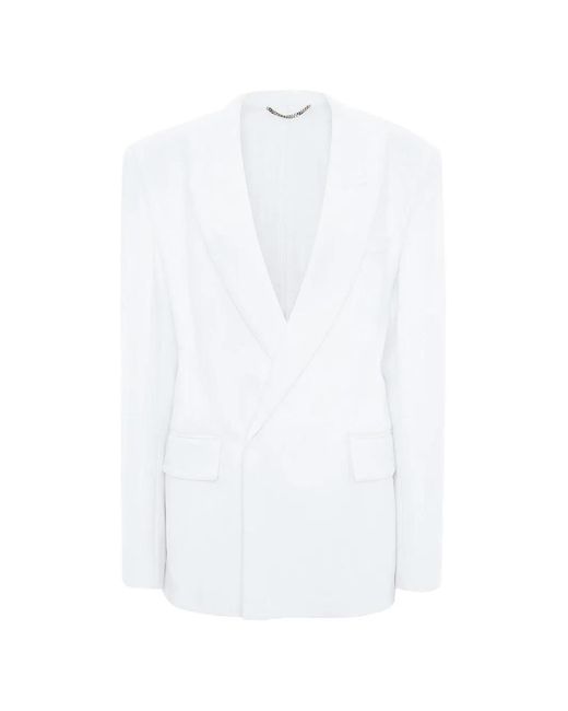 Victoria Beckham White Belted Blazer