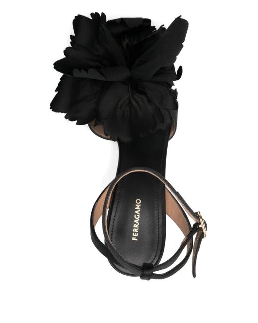Ferragamo Black Ghilly Heeled Sandals