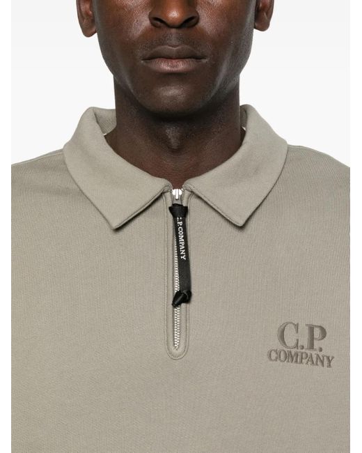 メンズ C P Company ジップアップ スウェットシャツ Gray