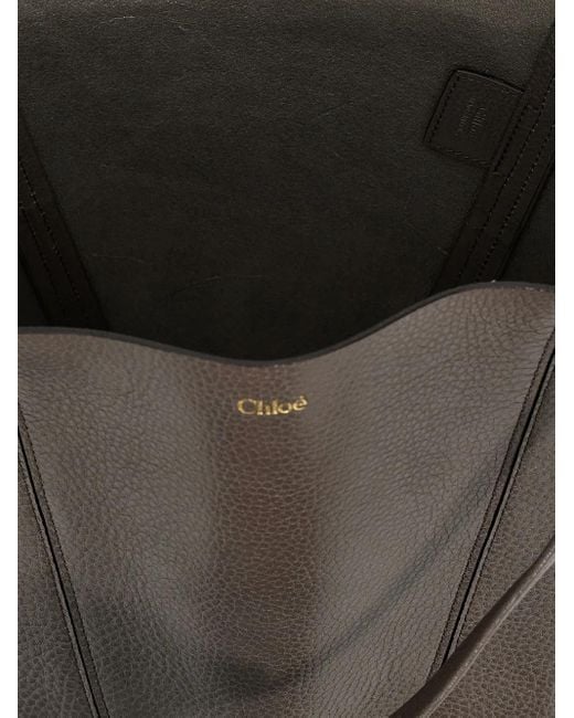 Borsa Tote Spin Media di Chloé in Black