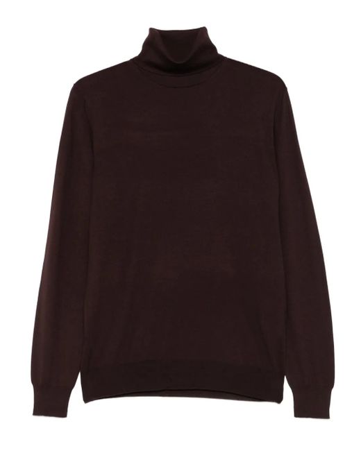 Jersey de lana con cuello alto Mauro Ottaviani de hombre de color Brown