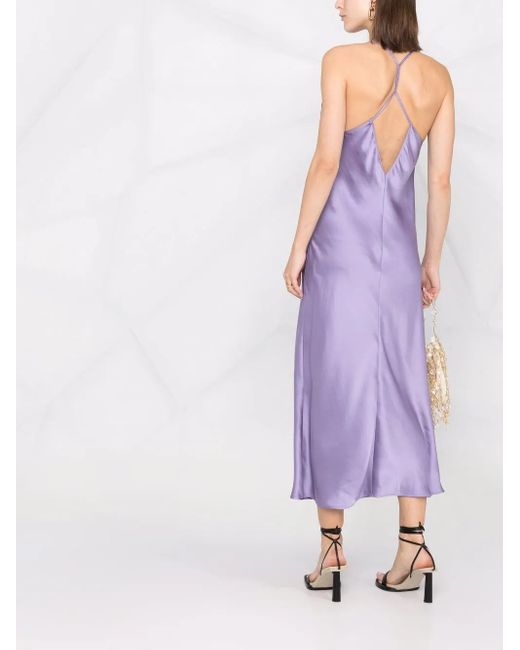 Robe Mi-Longue À Fines Bretelles Blanca Vita en coloris Purple
