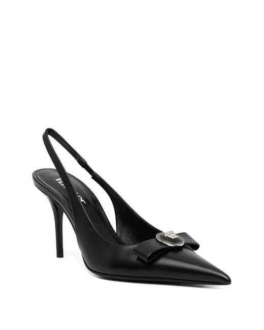Versace Black 85Mm Gianni Pumps