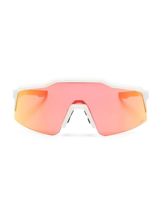 100% Eyewear Pink Speedcraft Oversize-Frame Sunglasses for men