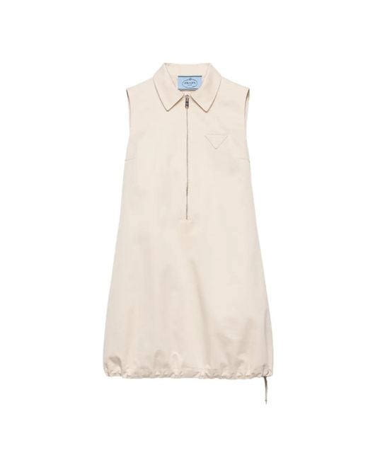 Prada Natural Chino Mini-Dress